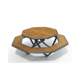 Table pique-nique octogonale compact gamme Horizon