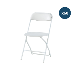 Lot de 60 chaises Alex blanches - ZOWN-Maxchief