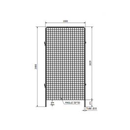 Grille d'exposition 2x1m