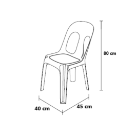 Chaise empilable Sirtaki accrochable M2