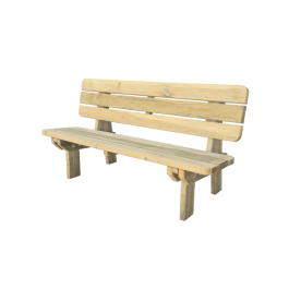 Banc Sylvestre en bois avec dossier 180 cm