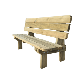 Banc Sylvestre en bois avec dossier 180 cm