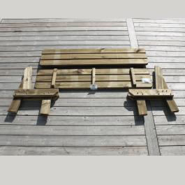 Banc Sylvestre en bois avec dossier 180 cm