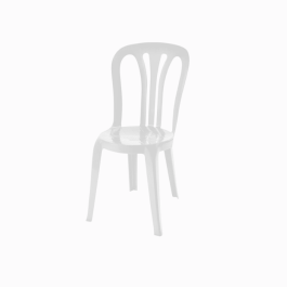 chaises blanche empilable Bistrot Garrotxa, plastique, résistante, solide, polyéthylène HDPE pur, recyclable