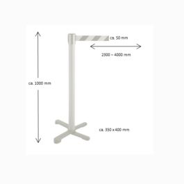 Poteau de guidage avec sangle  pour délimitation zone ou foule