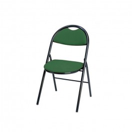 Chaise pliante Florence non accrochable en tissu M1 piètement noir COLORIS VERT