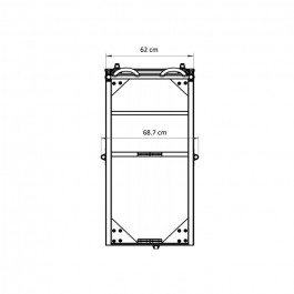 Chariot de transport - ZOWN-Maxchief - pour tables rectangulaires 120x60cm .Structures acier grise. , résistante.