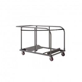 Chariot de transport - ZOWN-Maxchief - pour tables rondes ⌀180/160/152/122cm .Structures acier grise. , résistante.