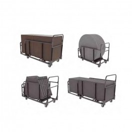 Chariot  ZOWN-Maxchief pour tables et bancs Universel Multi Trolley Structure en acier peint gris. , résistante, solide