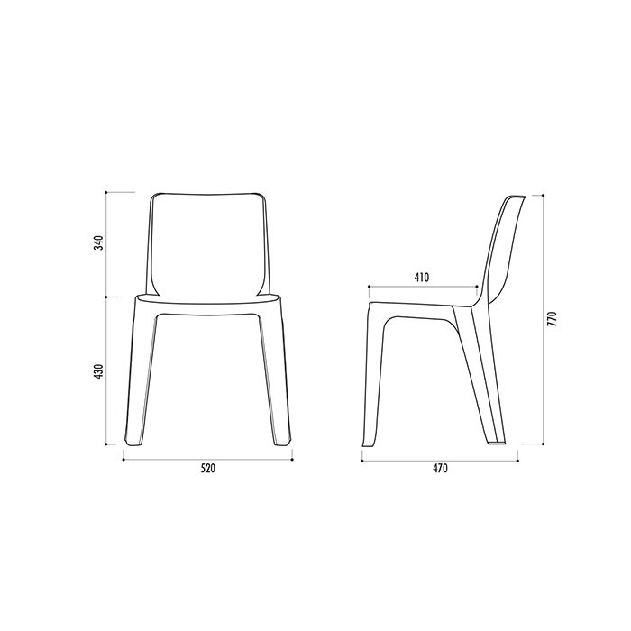 Chaise empilable PLOP / Nombreux coloris M4 - Chaise pliante et